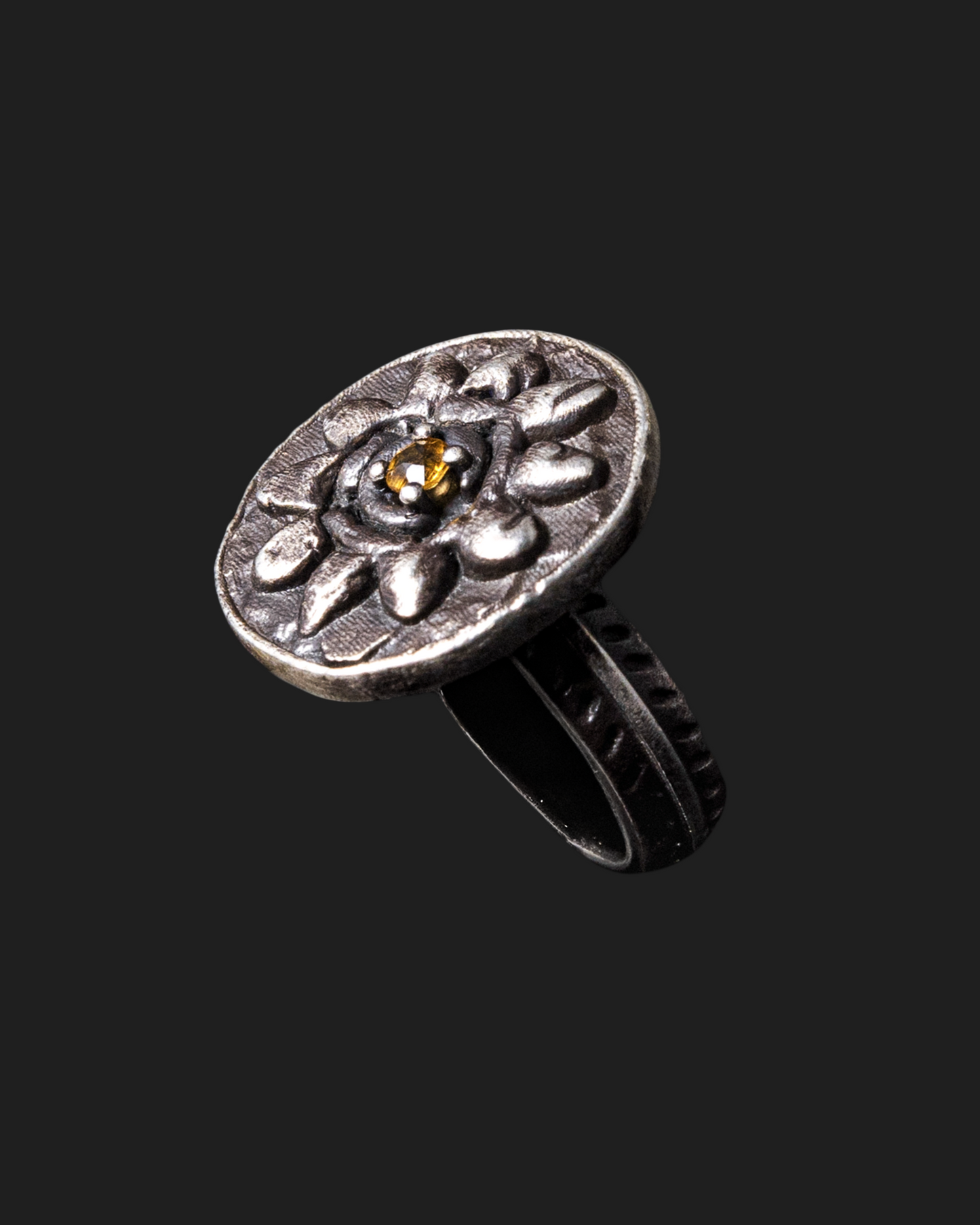 Amber Bloom Ring
