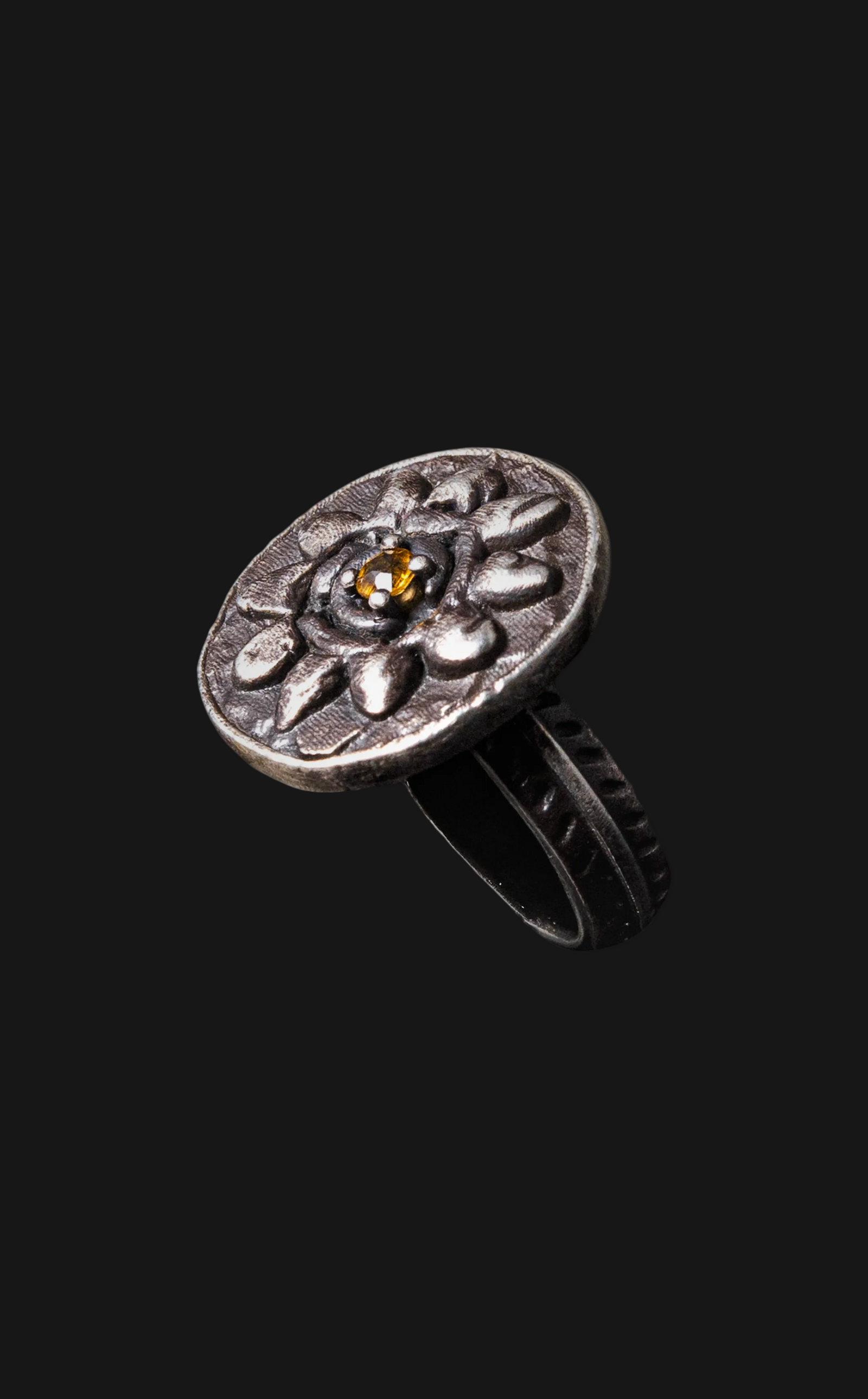 Amber Bloom Ring